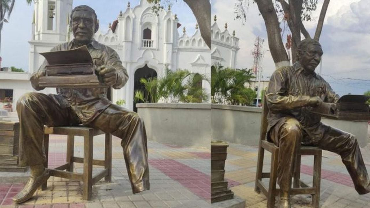Escultura Gabriel García Marquez en Aracataca fue vandalizada.