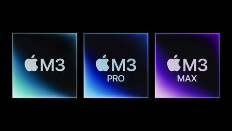 Los nuevos chips M3, M3 Pro y M3 Max de Apple.