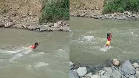“Obligaron a la niña indígena a cruzar el río con una cuerda para hacer protesta” : Gobernación de Risaralda