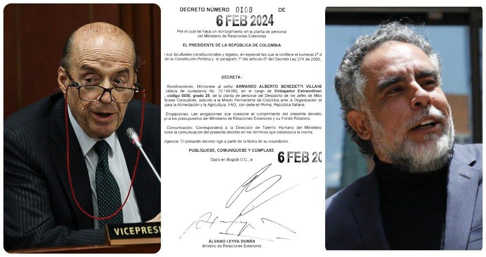Álvaro Leyva, Armando Benedetti y el decreto.