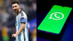 Messi y WhatsApp.
