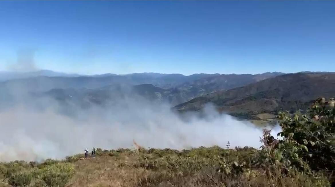 El incendio en el páramo de Santurbán ha consumido casi 200 hectáreas.