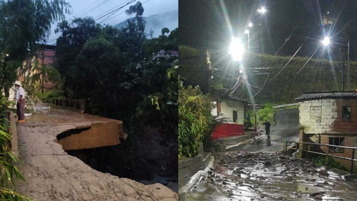 Emergencia por lluvias en el municipio de Amagá, Antioquia.