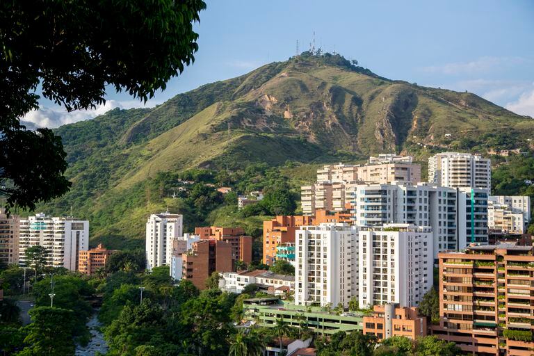 Vista del centro de la ciudad de Cali en Colombia