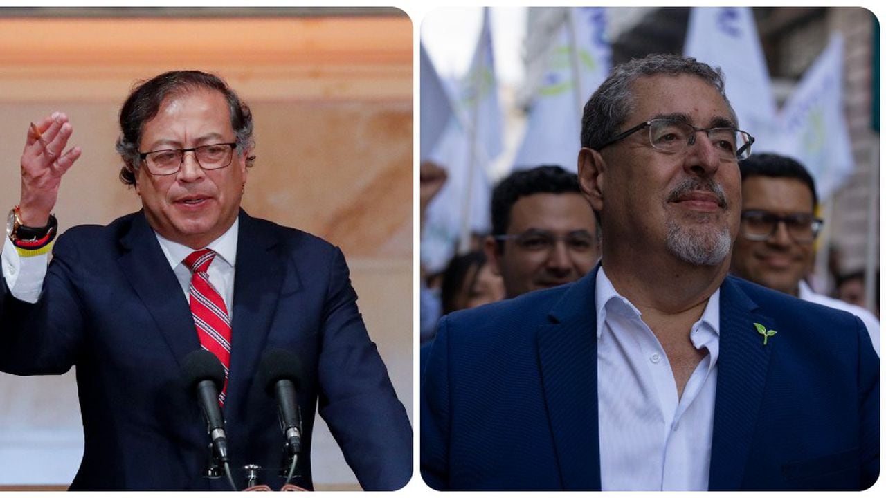 Presidente Gustavo Petro y Bernardo Arévalo, nuevo presidente de Guatemala.