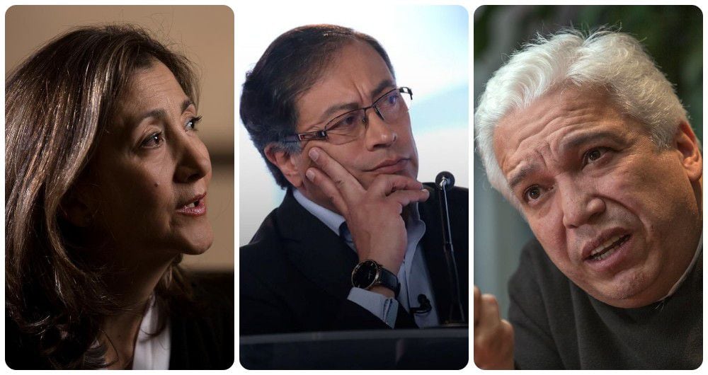 Ingrid Betancourt, Gustavo Petro y Carlos Alonso Lucio.