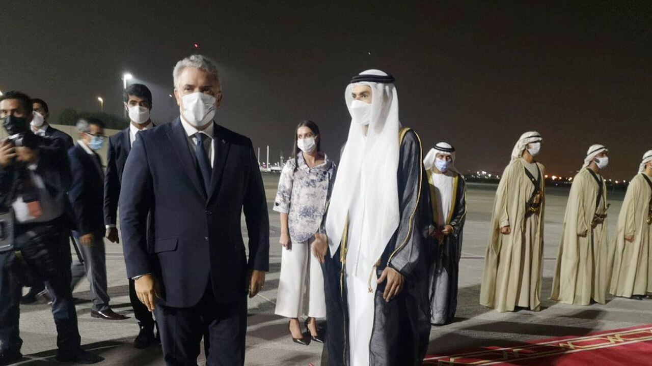Iván Duque fue recibido en Dubai.