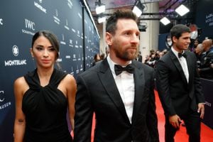 Lionel Messi junto a su esposa Antonela Rocuzzo