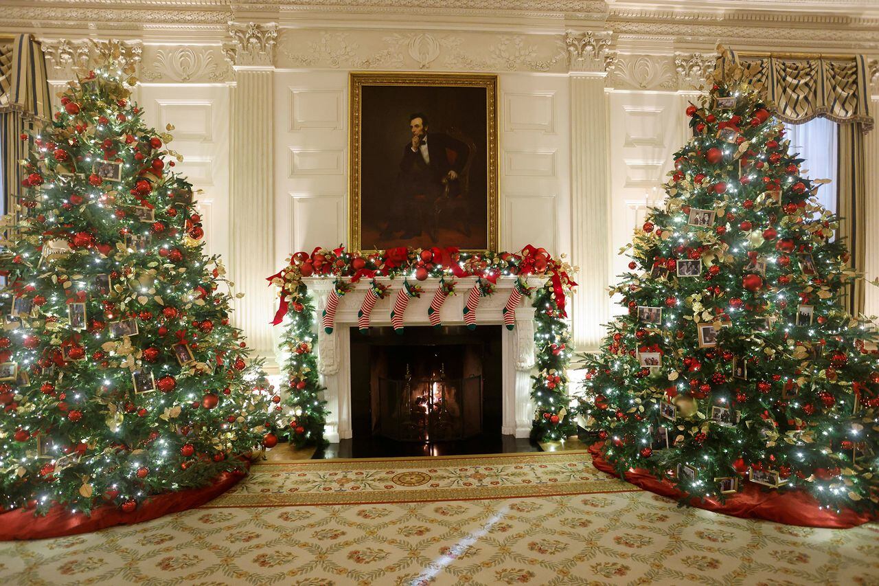 Decoraciones navideñas de la Casa Blanca en Washington