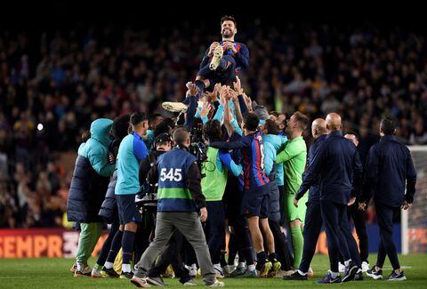 Gerard Piqué jugó su último partido como futbolista del Barcelona. (Photo by Josep LAGO / AFP)