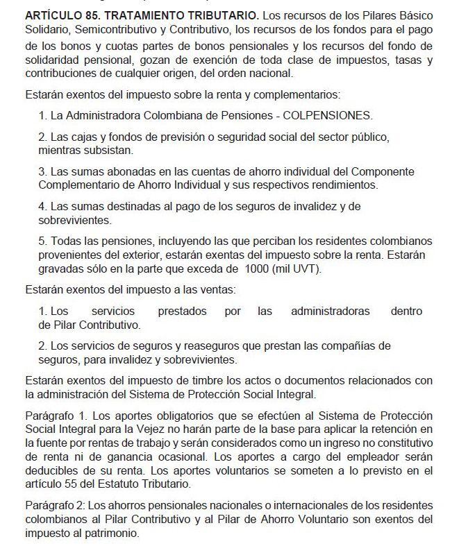 Artículo 85 ponencia Norma Hurtado.