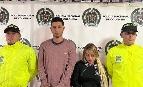 La pareja viajaba desde Medellín para cometer los robos en la capital.