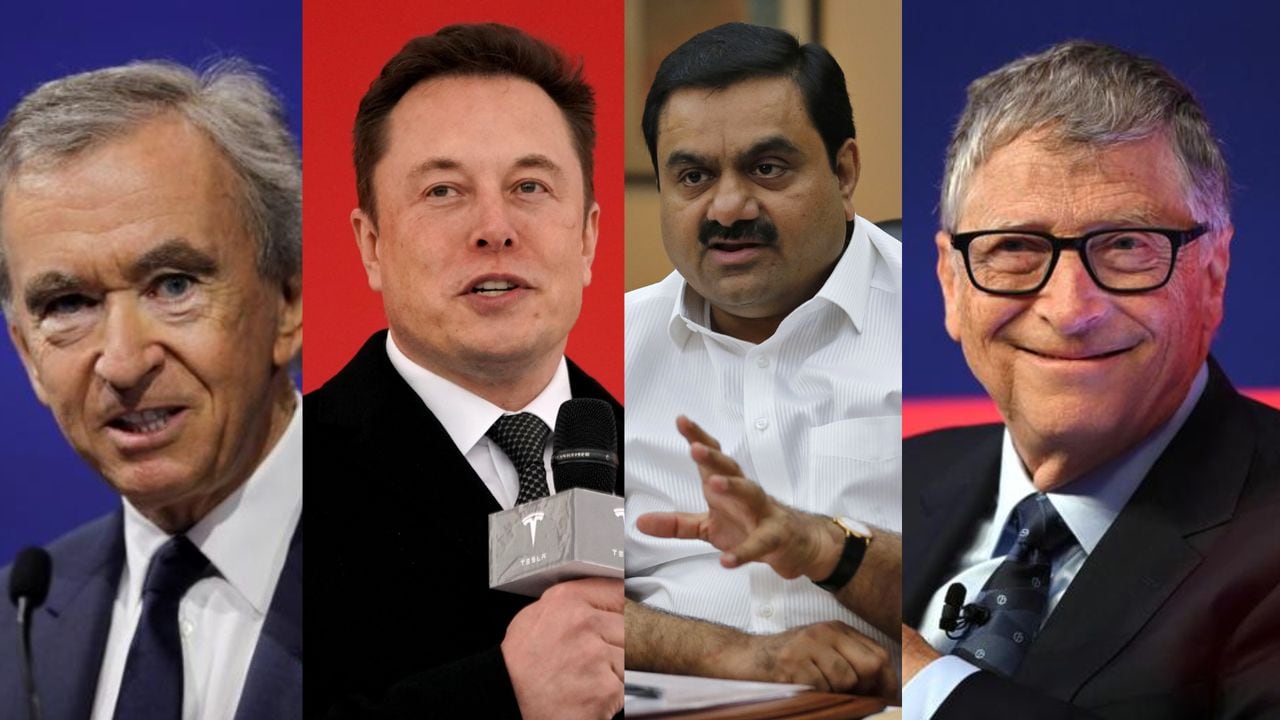 Las cuatro personas más ricas del mundo iniciado el 2023.