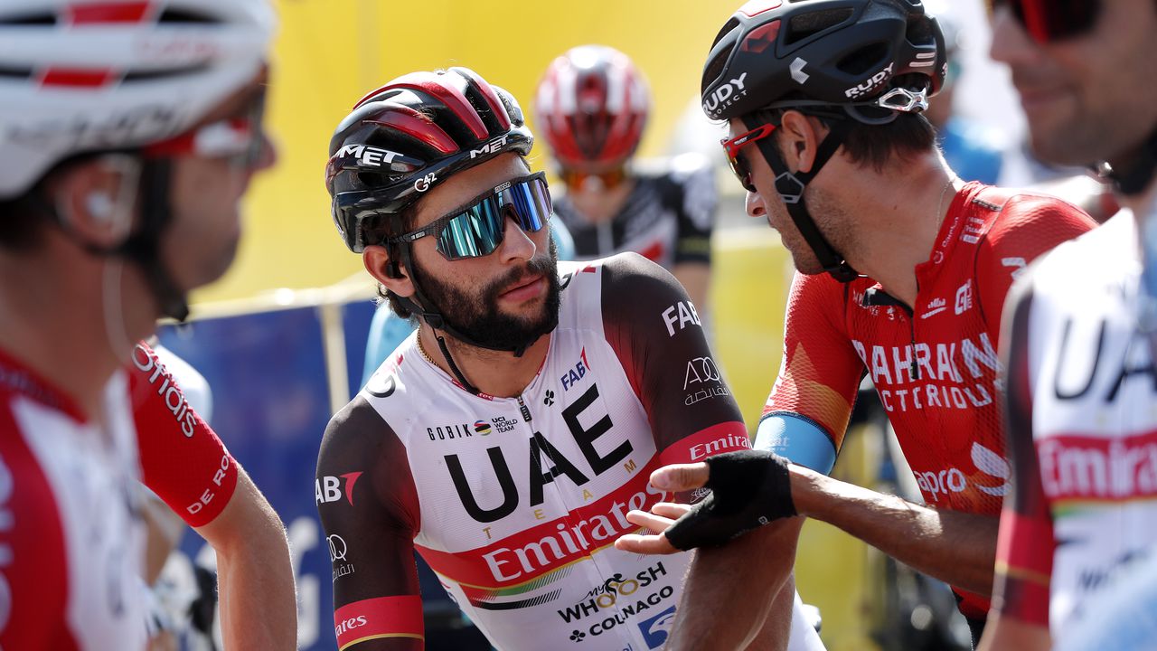 KRAKOW, POLAND - AUGUST 15: Fernando Gaviria Rendon of Colombia and UAE Team Emirates prior to the 78th Tour de Pologne 2021, Stage 7 a 145km stage from Zabrze to Kraków / @Tour_de_Pologne / #TDP2021 / #UCIWT / on August 15, 2021 in Krakow, Poland. (Photo by Bas Czerwinski/Getty Images)