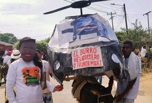 El burro Helicóptero se ganó el primer en el Festival del Burro en San Antero
