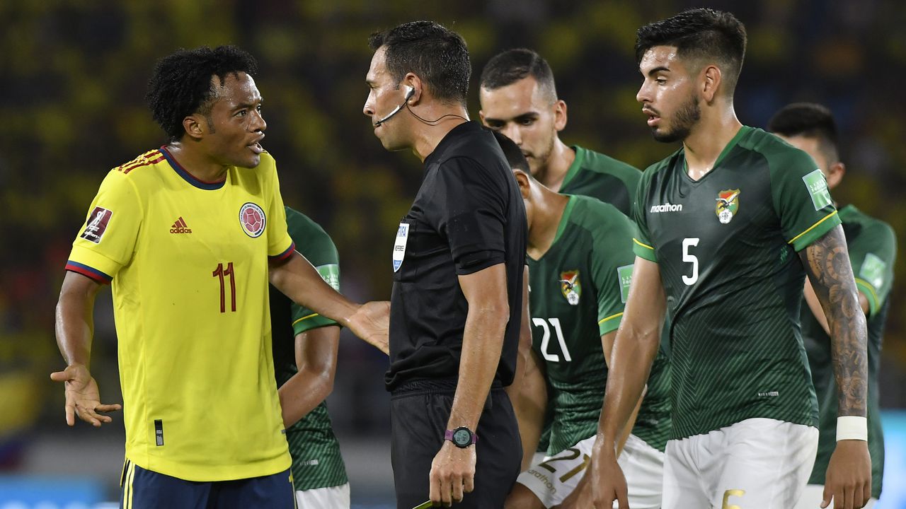 Juan Cuadrado  fue amonestado en el juego con Bolivia