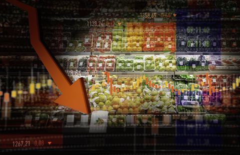 Vegetable, Fruit, Stock Market Data, Moving Down, Loss