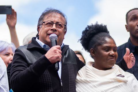 El presidente Gustavo Petro arremetió duramente en contra de la prensa en medio de su discurso en la Plaza de Bolívar el pasado miércoles.