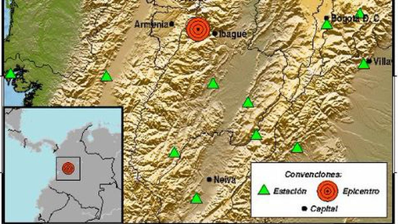 Siete temblores se han presentado en Colombia en las última horas