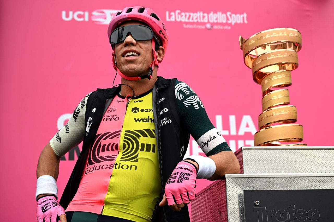 TERNI, ITALY - MAY 13: Rigoberto Urán of Colombia and Team EF Education-EasyPost prior to the 106th Giro d'Italia 2023, Stage 8 a 207km stage from Terni to Fossombrone / #UCIWT / on May 13, 2023 in Terni, Italy. (Photo by Getty Images/Stuart Franklin)