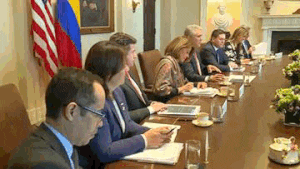 Reunión del Gobierno colombiano con el presidente Joe Biden