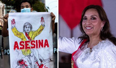 La presidente de Peru, Dina Boluarte, lanzó fuertes declaraciones en medio de una entrevista