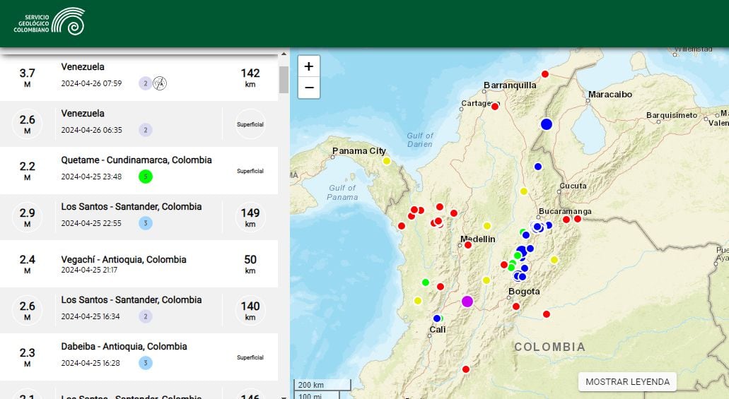 El SGC registra en tiempo real la actividad sísmica en el territorio nacional.