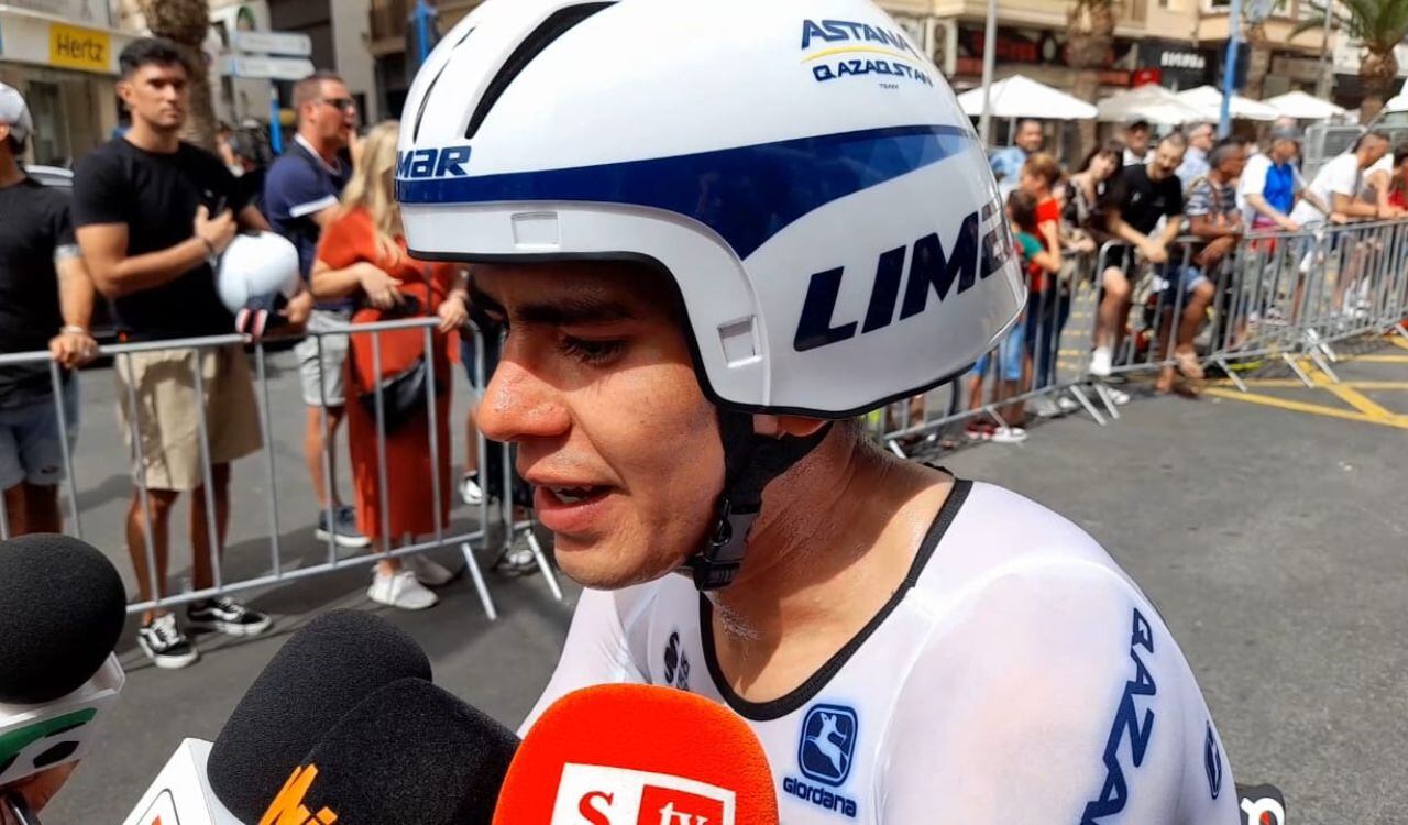 Harold Tejada tras la etapa 10 de la Vuelta a España 2022.