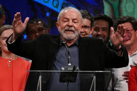 El expresidente Lula da Silva durante su discurso tras ganar las elecciones de su país