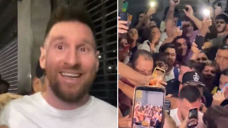 Ni el propio Messi se podía creer la cantidad de gente que fue a verlo en su regreso a suelo argentino