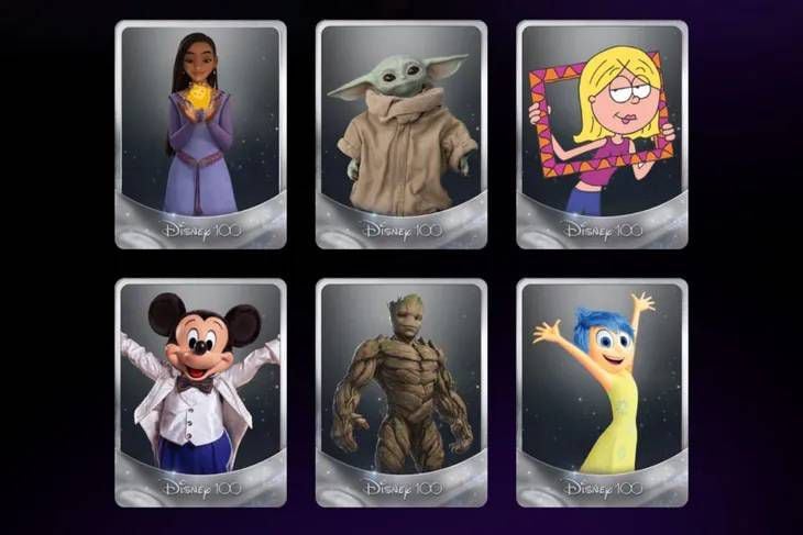 La actividad del cuestionario de Disney 100 en TikTok anima a los fans de la marca a conseguir cartas de personajes de varias franquicias.