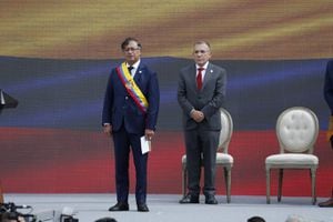 Posesión Presidente Gustavo Petro con Roy Barreras Presidente del Congreso
