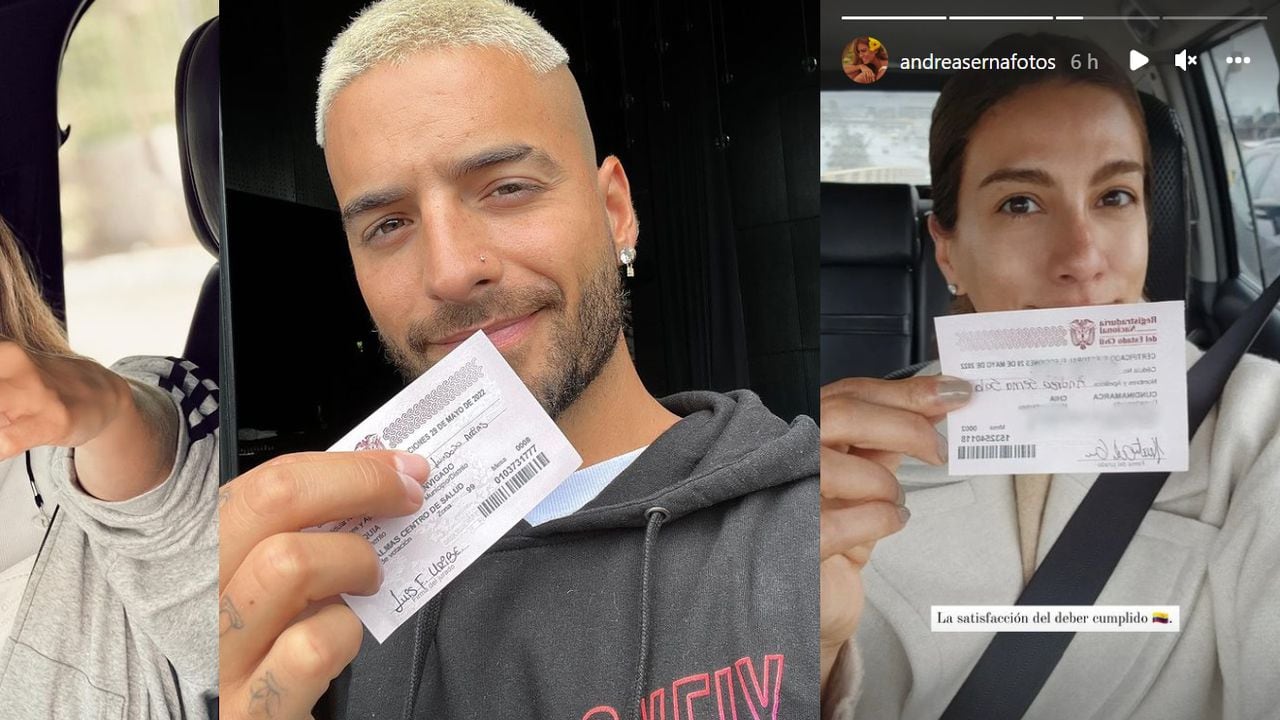 María José Barraza, MALUMA, Andrea Serna. Imágenes compartidas a través de sus cuentas oficiales de Instagram.