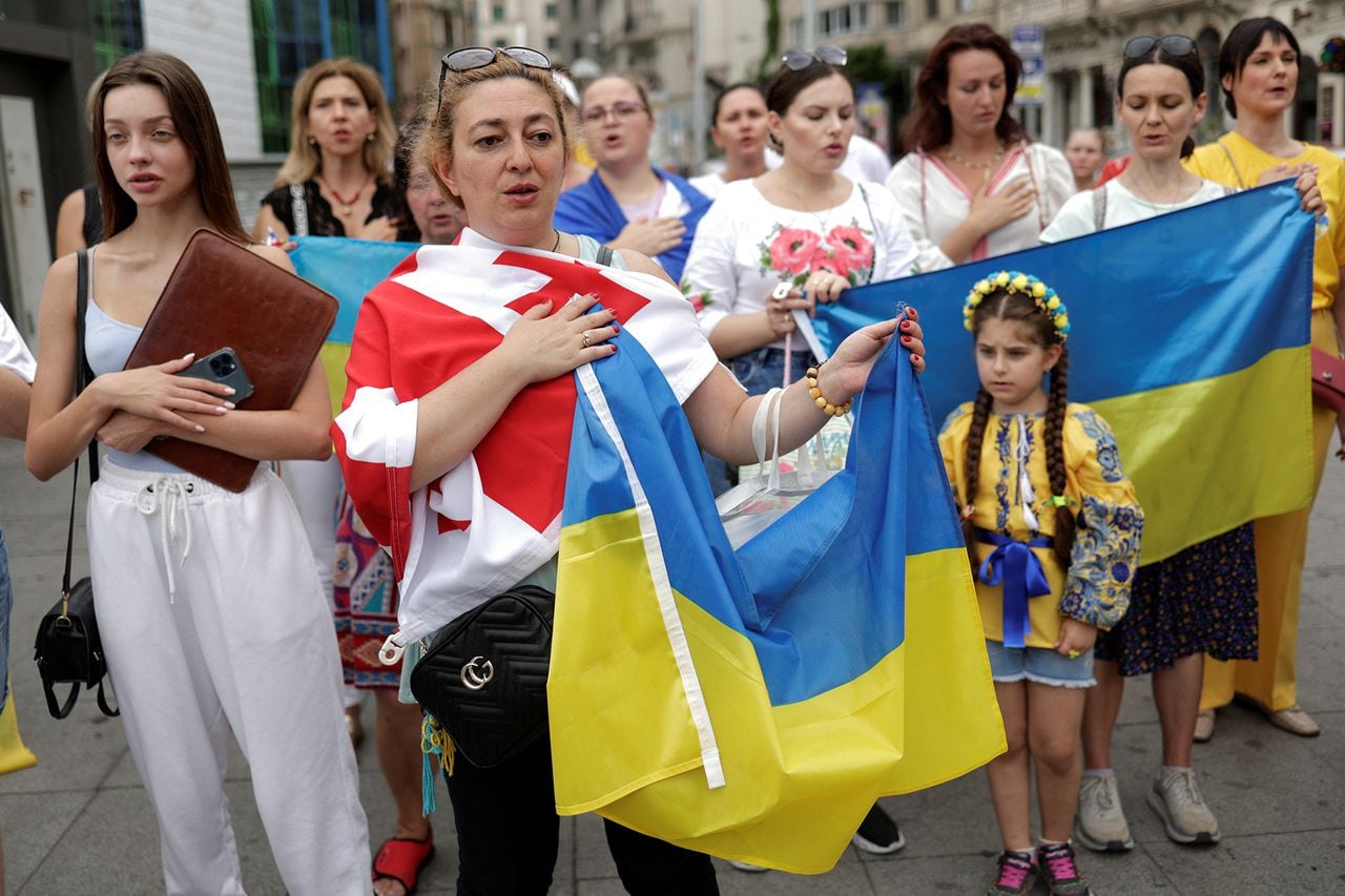 En imágenes : Día de la Independencia de Ucrania observado en todo el mundo