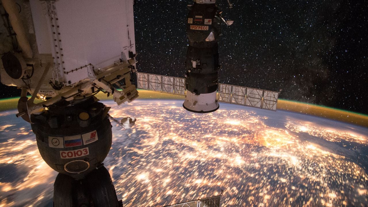 Earth observation taken during a night pass by the Expedition 49 crew aboard the International Space Station (ISS)