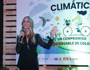 Claudia Bahamón durante el foro ‘Acción climática, un compromiso impostergable de Colombia’