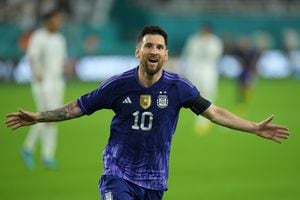 Lionel Messi jugando con Argentina en Miami el pasado mes de septiembre.