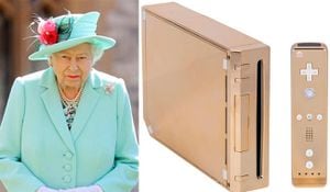 THQ, estudio diseñador de videojuegos. mandó crear un Nintendo Wii de oro creado para la reina Isabel II