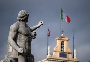 Palacio Presidencial en Roma, Italia. (Photo by Filippo MONTEFORTE / AFP)