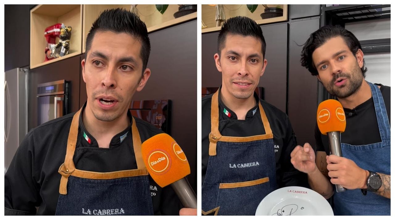 El Chef mexicano Daniel Lugo falleció en un accidente de tránsito en la madrugada de este 22 de marzo. En la imagen junto al chef Juan Diego Vanegas. Restaurante La Cabrera.