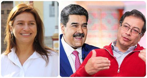 Paola Holguín, Nicolás Maduro y Gustavo Petro.