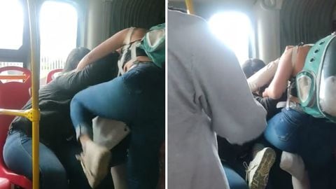 El video de dos mujeres que se "mechonearon" por una silla roja en pleno TM