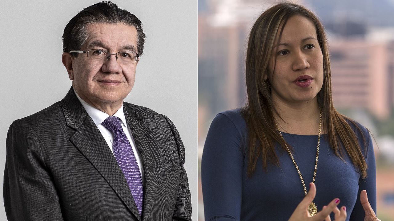 El actual ministro de Salud, Fernando Ruiz, y la próxima jefe de la cartera, Carolina Corcho.