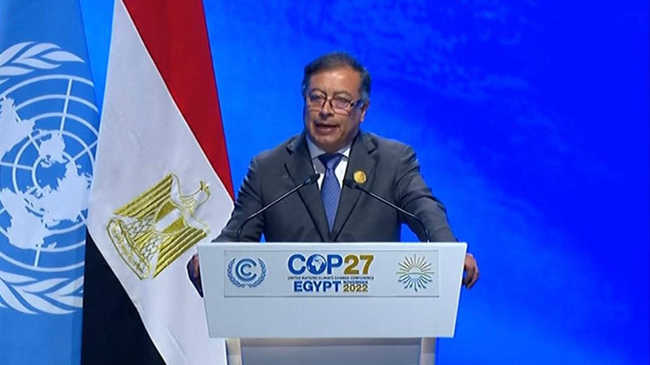 Presidente Gustavo Petro habla desde Egipto sobre el cambio climático