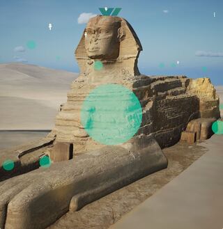 Recorrido educativo de la Gran Esfinge de Giza diseñado con Stream for XR.