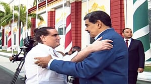 Álex Saab y Nicolás Maduro