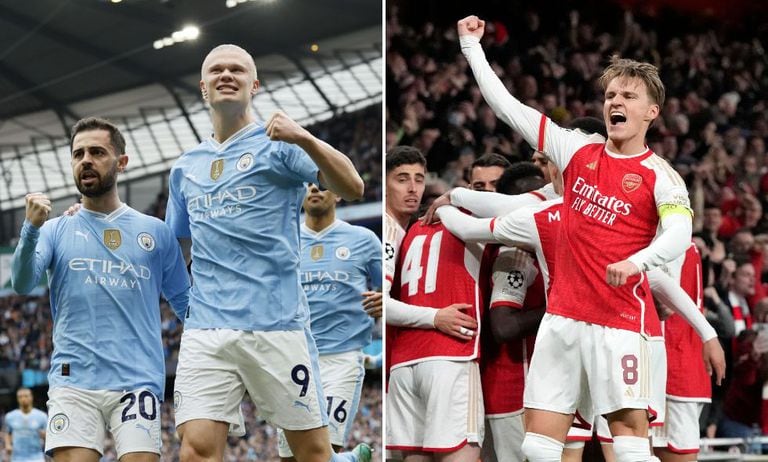 Manchester City y Arsenal por el título de Premier League