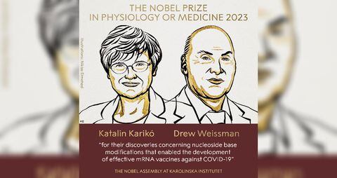 Katalin Karikó y Drew Weissman, premios Nobel de Medicina 2023