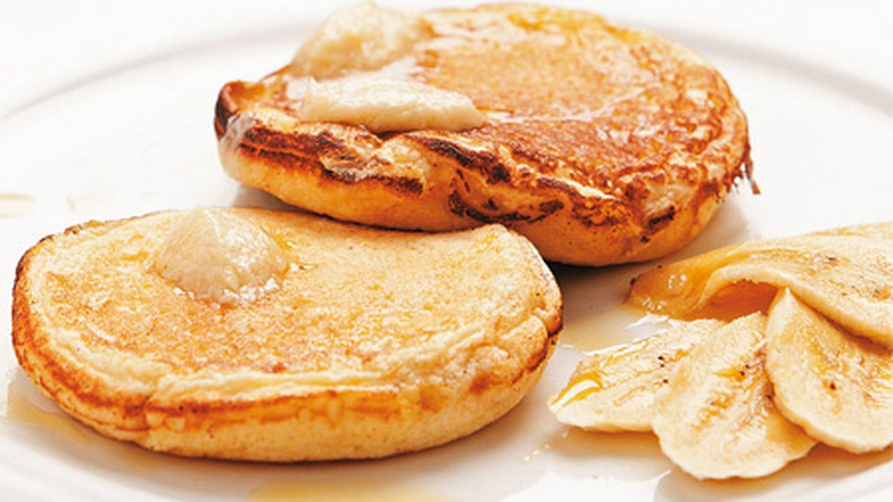 Pancakes caseros con ricota y kumis