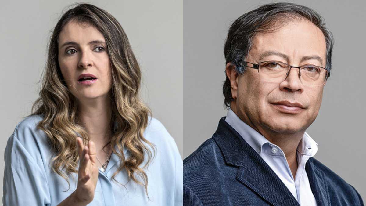 Paloma Valencia y Gustavo Petro.